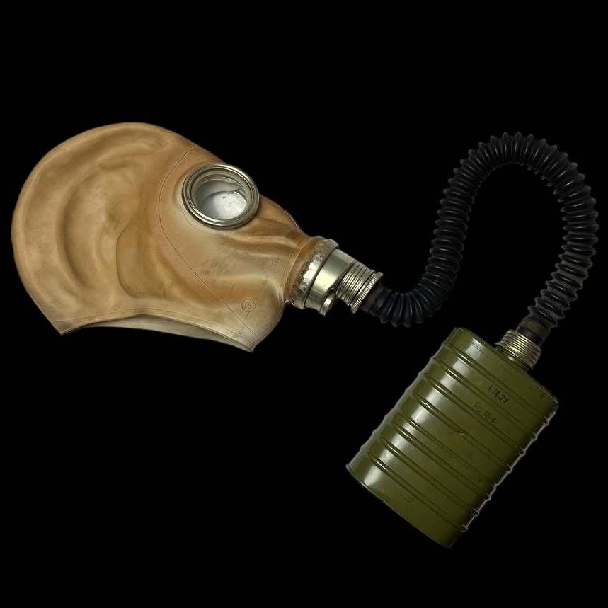 Máscara de gas soviética SzM-41M.