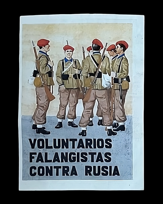Panfleto de la División Azul " Voluntarios falangistas"
