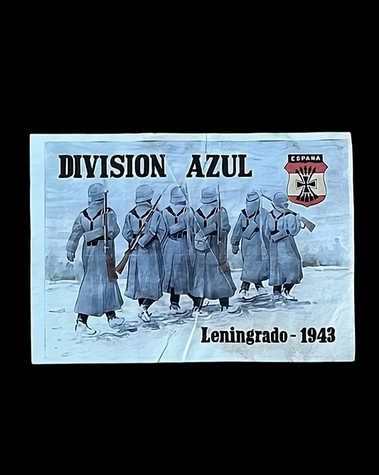 Panfleto de la División Azul "Leningrado 1943".