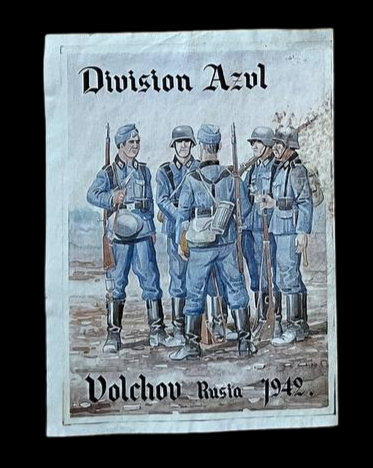 Panfleto de la División Azul "Volchov 1942".