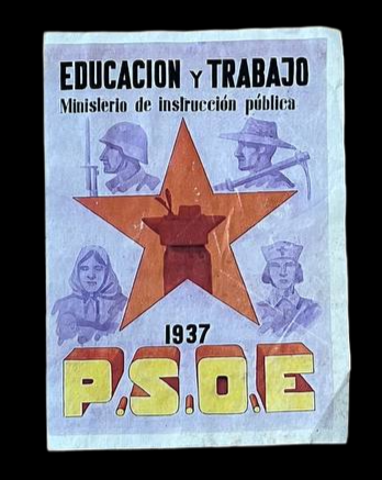 Panfleto del PSOE "Educación y trabajo".