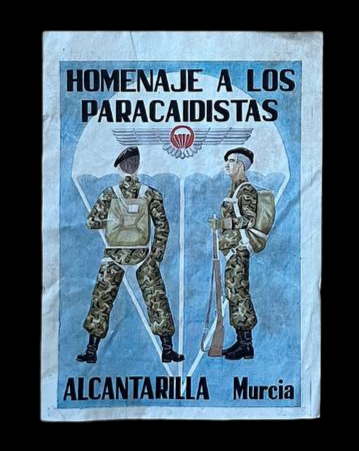 Panfleto homenaje a los Paracaidistas.